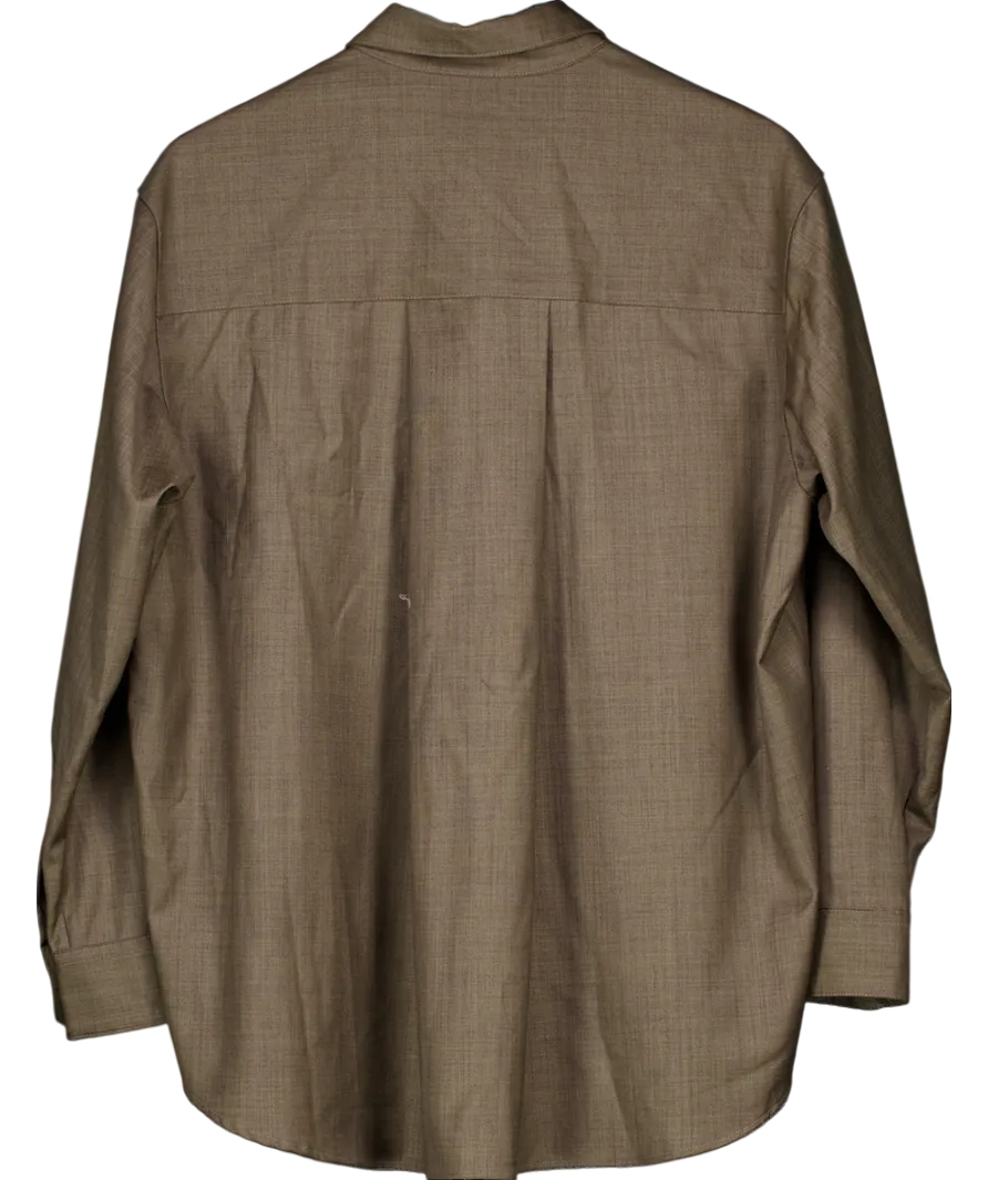 Beare Park Brown Wool Cashmere Shirt UK 6