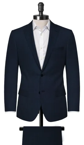 Blue Birdseye Suit