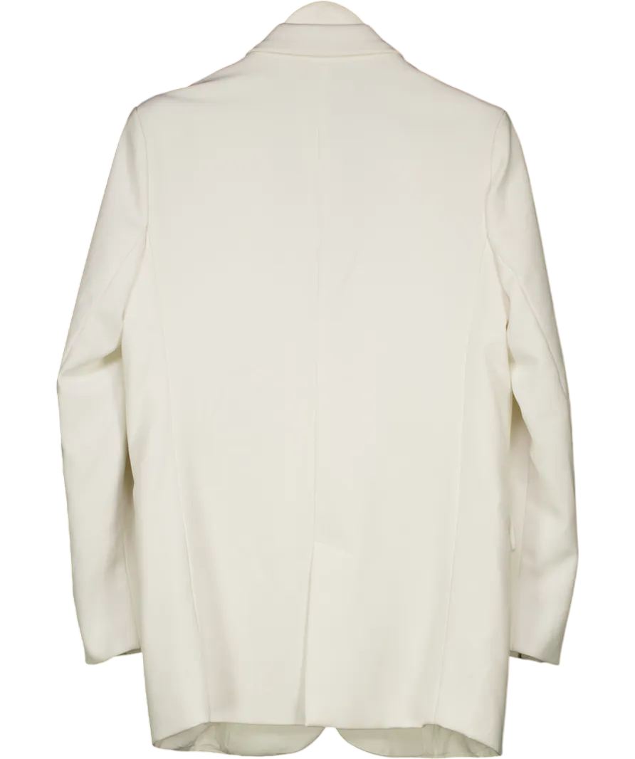 BOA White Oversized Single Breasted Blazer UK XS