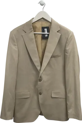 boohooMan Beige Single Breasted Blazer UK 40" CHEST