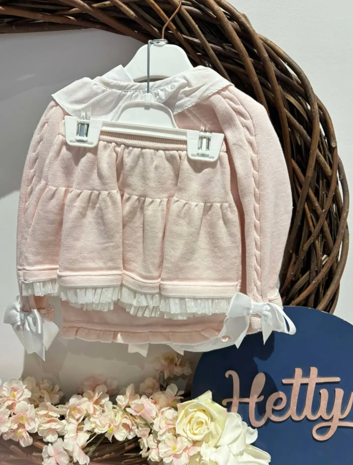 Caramelo Pink Bow Three Piece Set