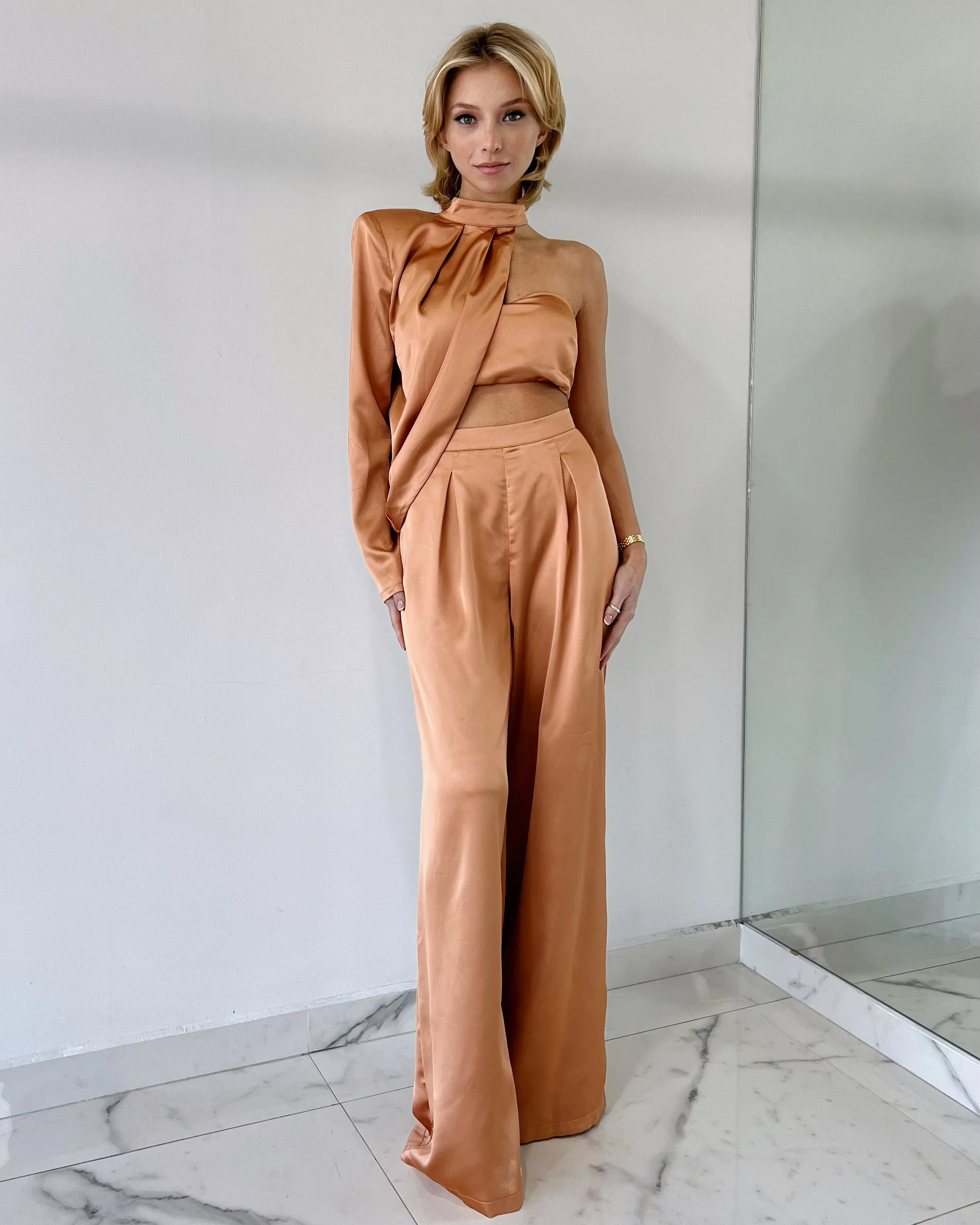 Copper Silk Three Piece Set
