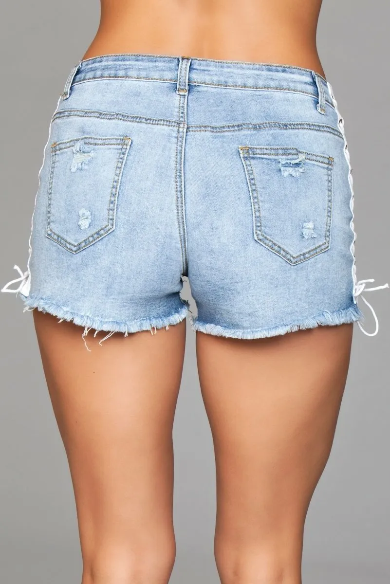 J6BL Double Up Shorts - Light Wash