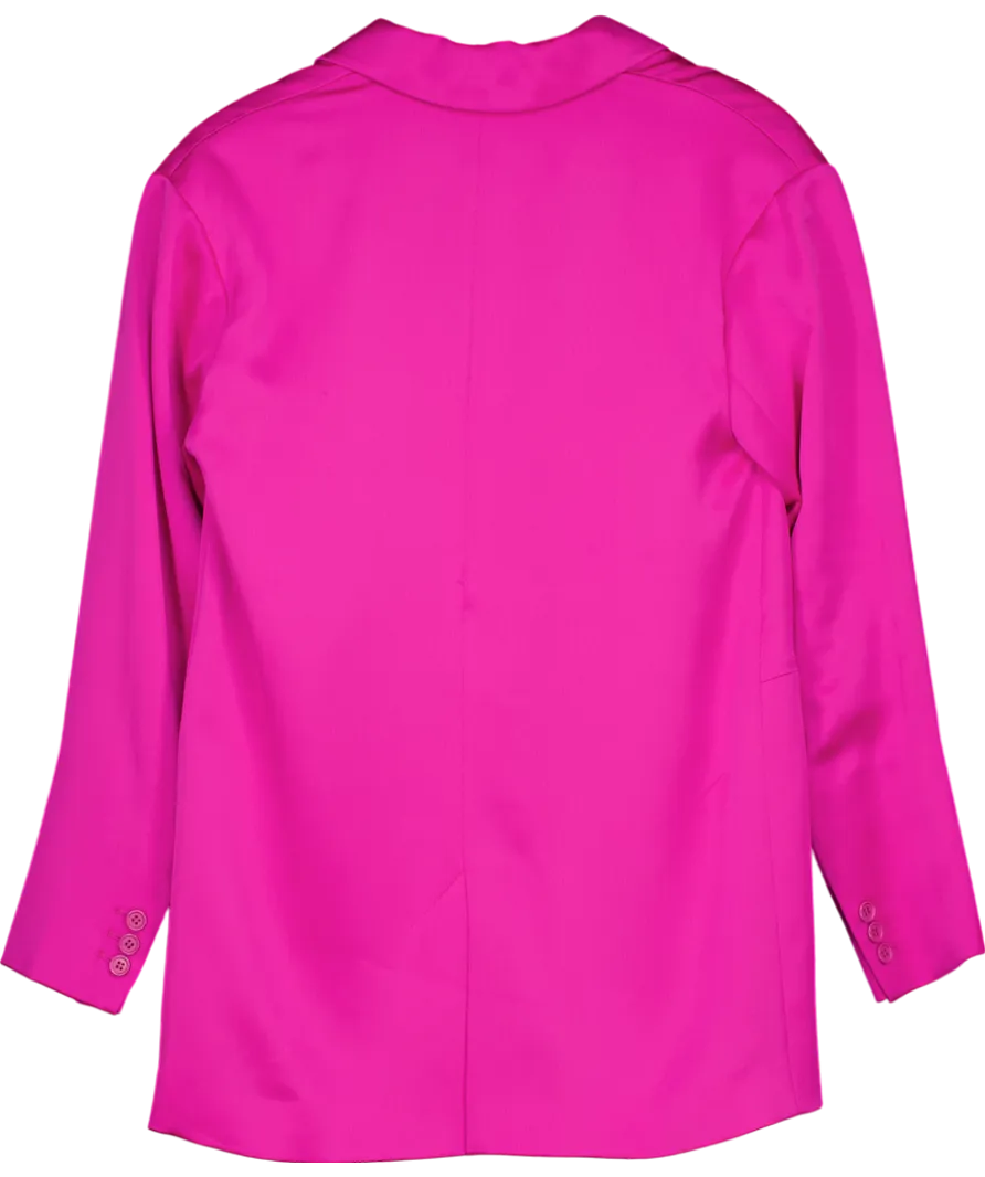 Karen Millen Pink Satin Single Breasted Blazer UK 6