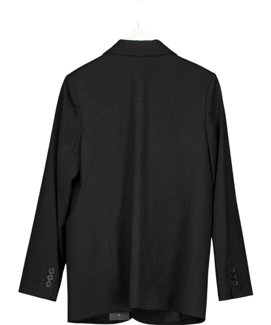M&S Black Relaxed Single Breasted Blazer UK 12