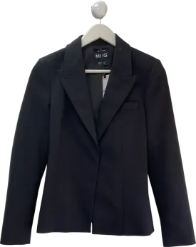 MANGO Black Suit Jacket With Buttons UK S