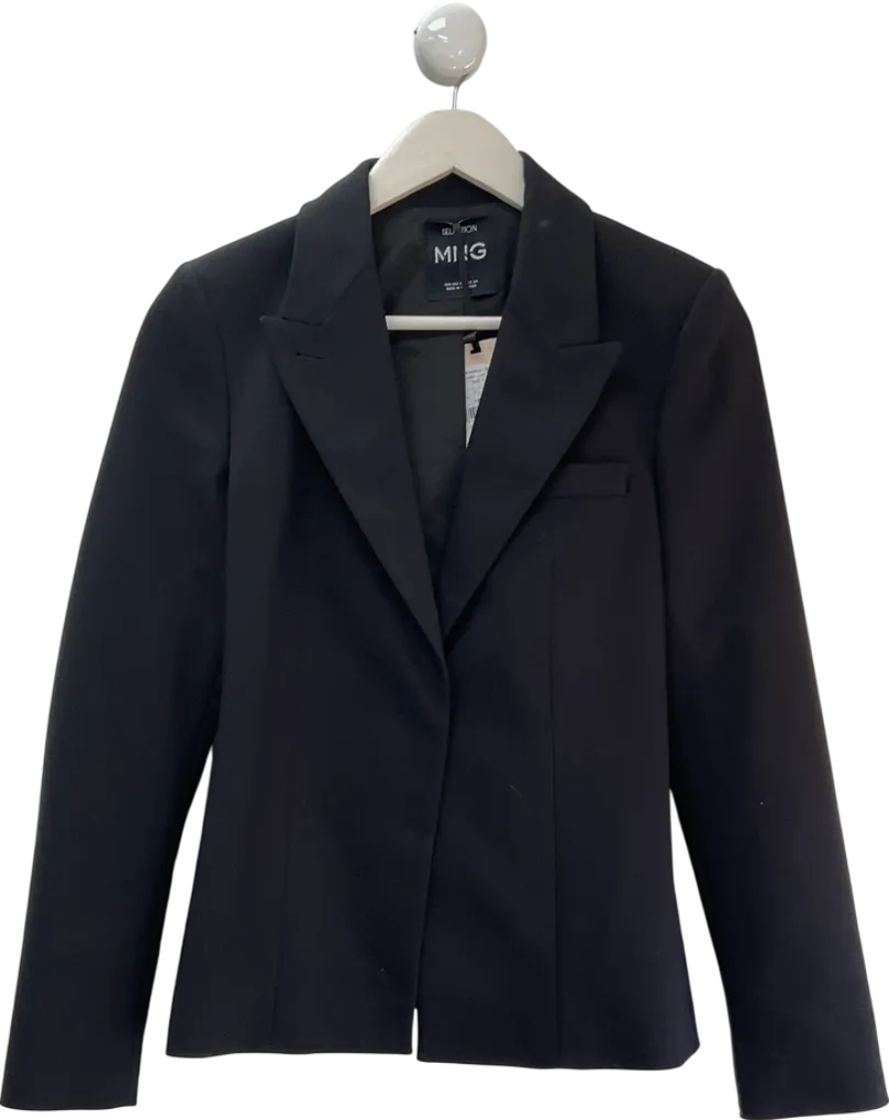 MANGO Black Suit Jacket With Buttons UK S