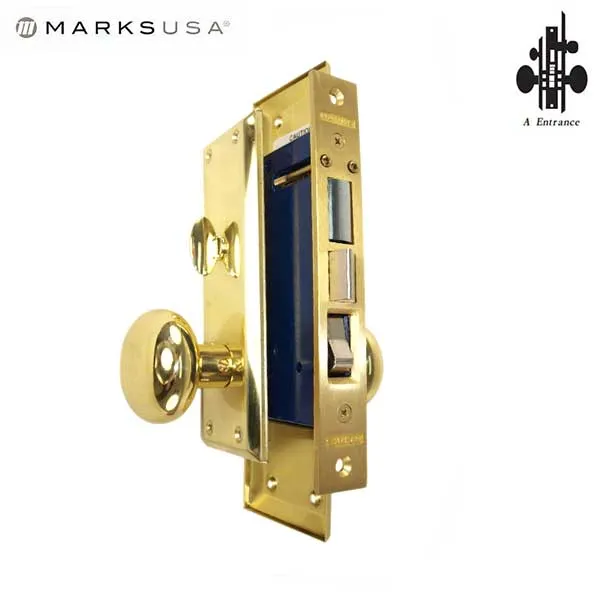 Marks USA - 91A/3 - Metro Mortise Knob Lock - US3 - 1-1/16" x 7-5/8"- Entrance - LH