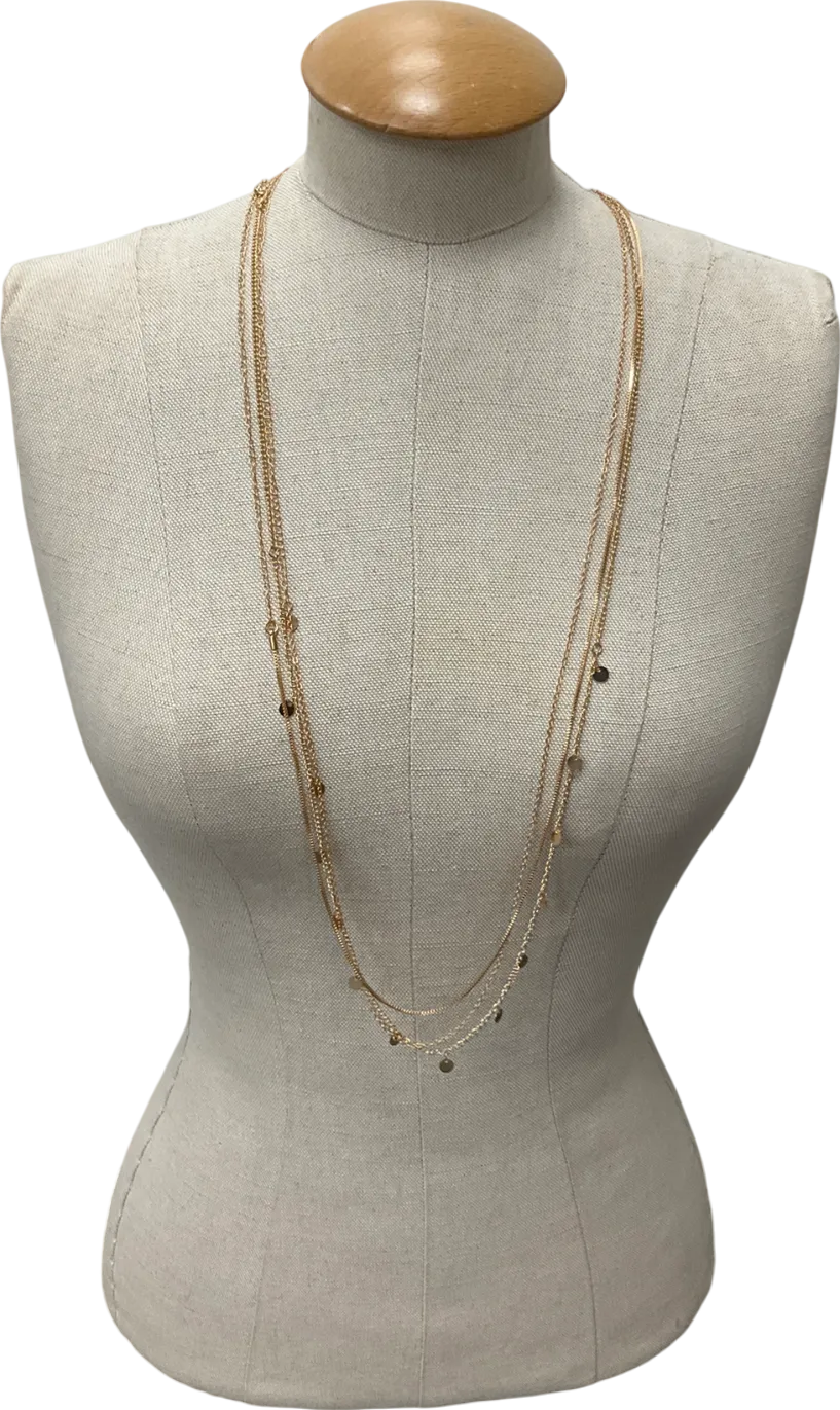 Metallic Three Piece Necklace One Size