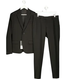 River Island Black Skinny Fit Tailored Blazer And Trouser Suit UK XS/S