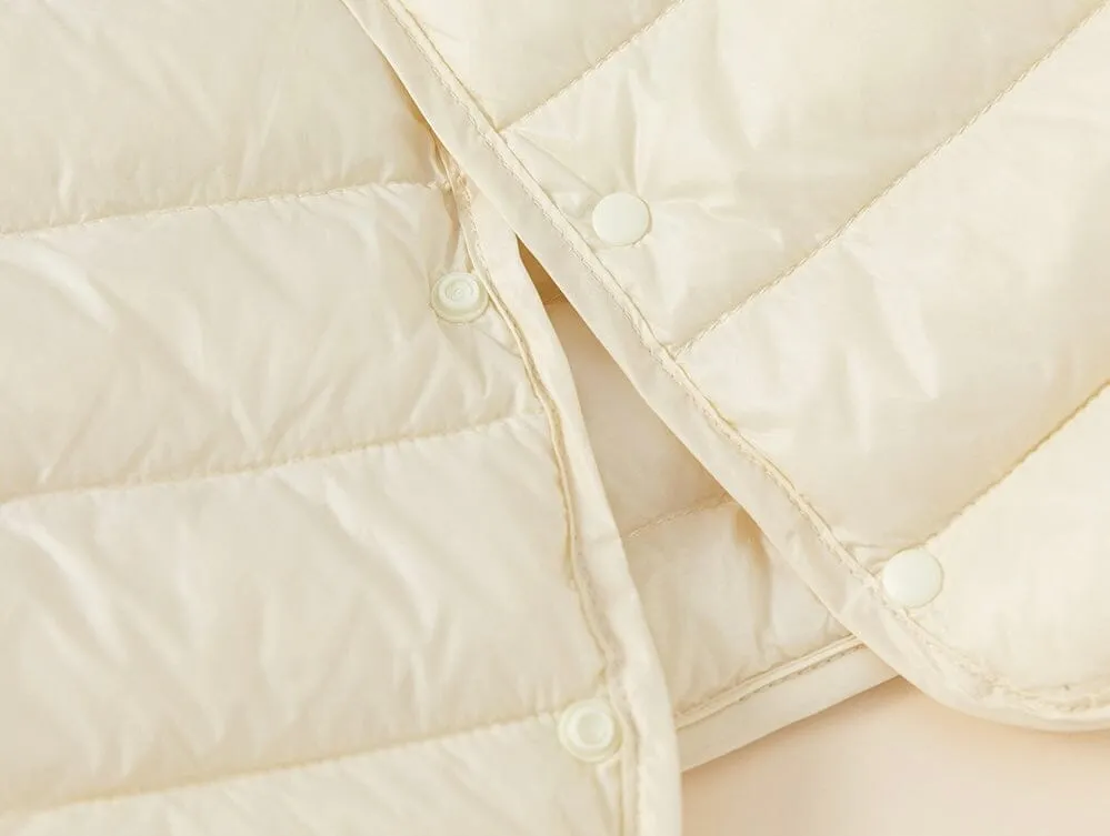 Solid Color Lightweight Puffer Vest
