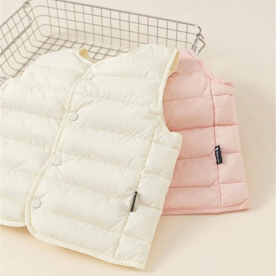 Solid Color Lightweight Puffer Vest