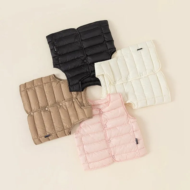 Solid Color Lightweight Puffer Vest
