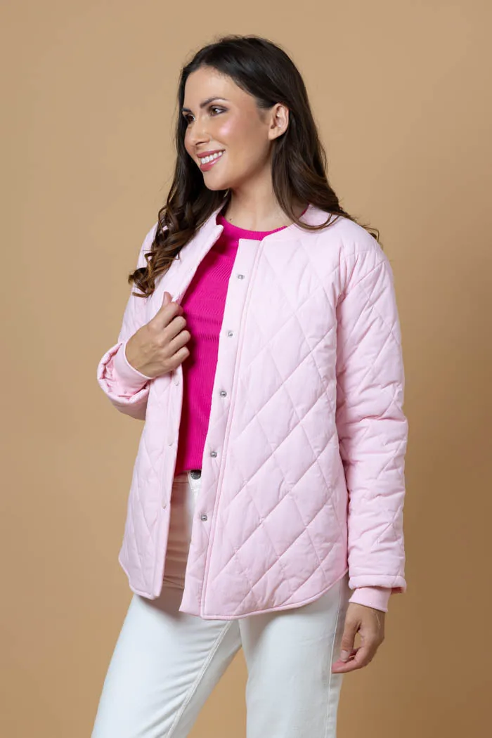 Stevie Quilted Jacket Pink
