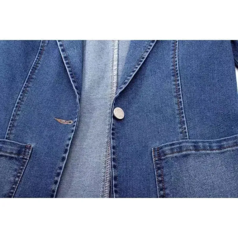 Zara  Elegant Denim Trench Coat